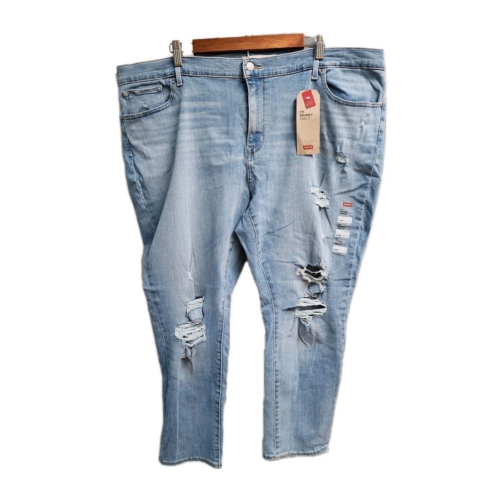 NEW Levis 711 Skinny Ankle Jeans Women Size 24 44X26 Mid Rise SLim NWT $59 Soft